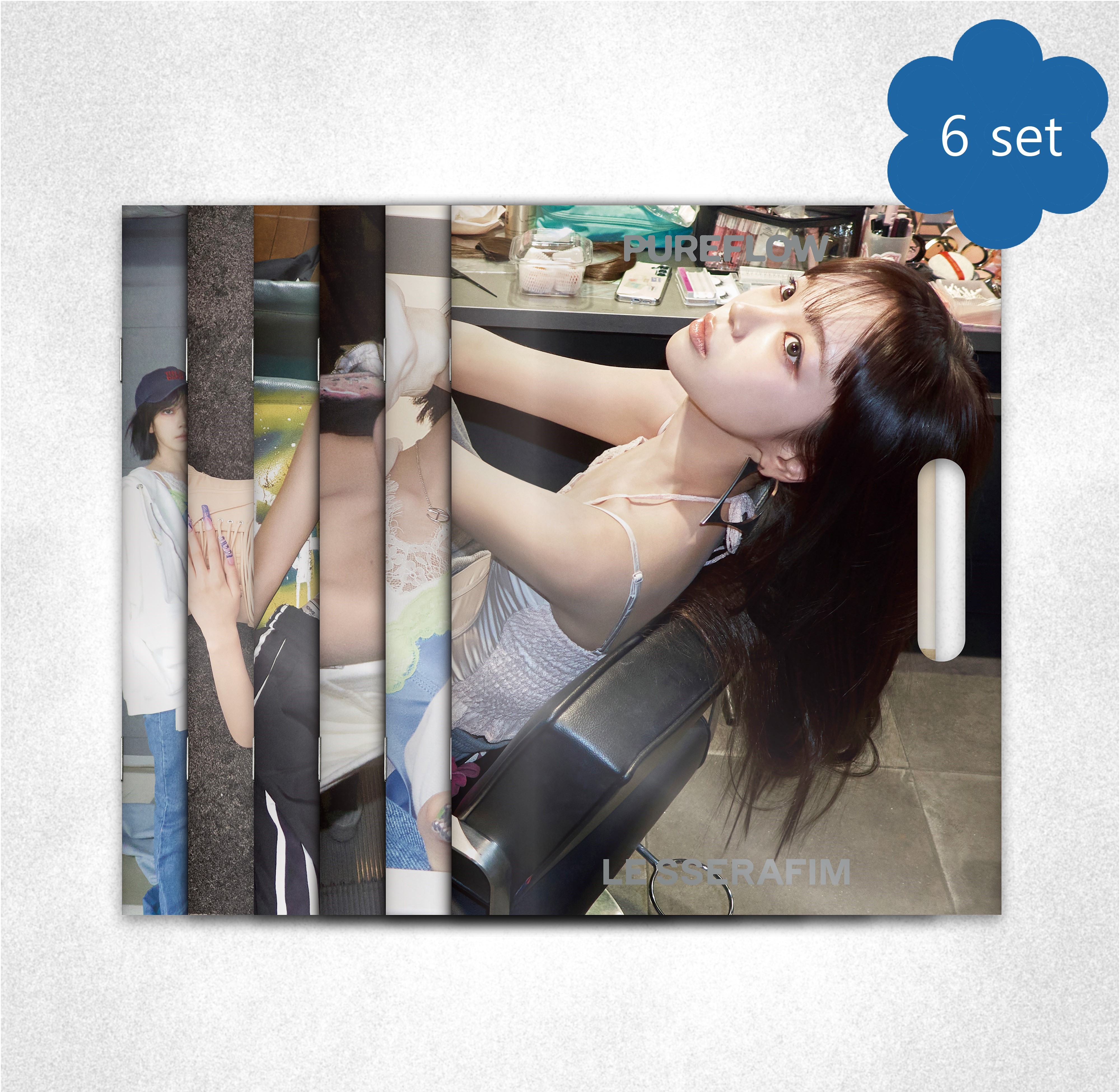 【SET商品】LE SSERAFIM 2nd Studio Album [PUREFLOW pt.1] 6 SET (COMPACT Ver.)（韓国盤）【正規輸入盤】
