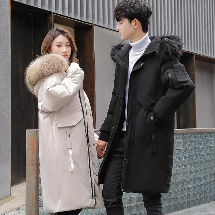 人気商品超目玉 ダウン86% 秋冬　ロングダウンコート メンズ ダウンコート ロング メンズ ダウンジャケット ファー取り外し可能 男女兼用 ロングコート アウター