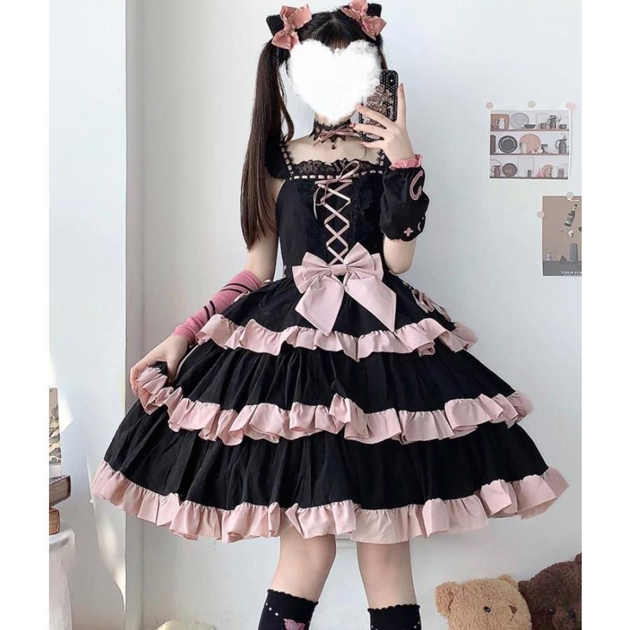 新発限定/Lolita系/森系/JSK/OP/ワンピース/ドレス変装/ロリータ トップス 萌え レディース ゴスロリ トップス 吊りスカート 花嫁洋服 ウエディングドレス