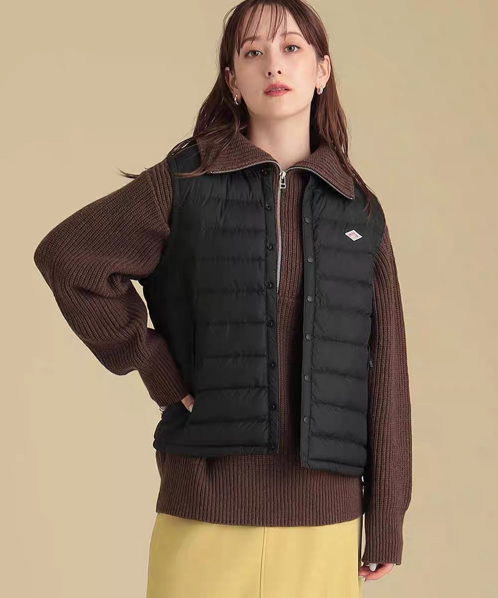 【期間限定セール中】ダントン インナーダウンベスト クルーネックベスト ダウンジャケット DOWN レディース コート防寒