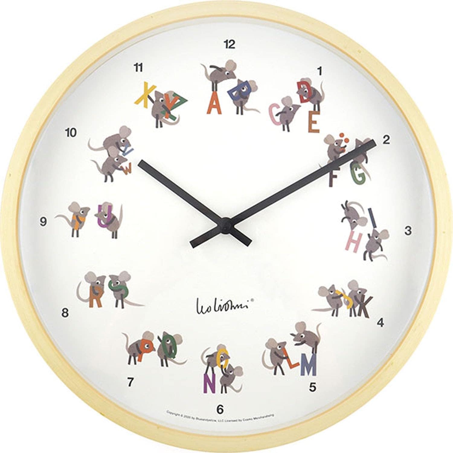エルコミューン 壁掛け時計 レオレオニ Wall Clock レターズ WCL-012