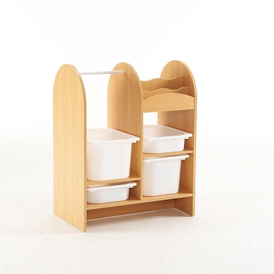 【人気モデルアップグレード】おもちゃ収納ラック ハンガーバー付き 木製 収納ケース ワイドタイプ 組立カンタン 絵本棚 絵本ラック こども コンパクト 大容量 おしゃれ 入学 出産祝い プレゼント