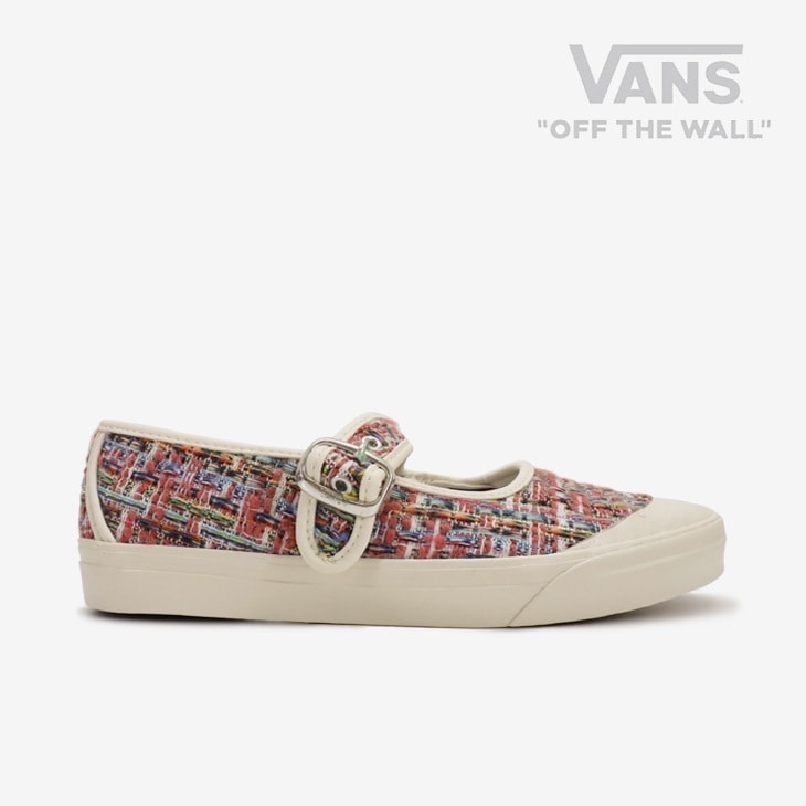 プレミアム メリー ジェーン ラックス ロープロ ツイード/モーブウッドピンク(vn000d34zry)