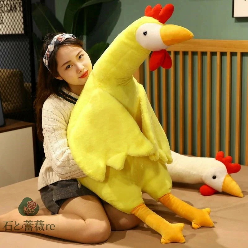 おもちゃ 135cm ぬいぐるみ 全2カラー オンドリ 雄鳥 ニワトリ 大きい 抱き枕 クッション インテリア 子供