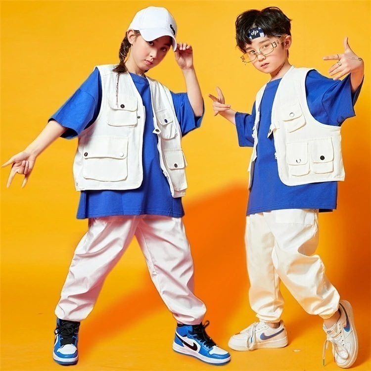 【本日限定】キッズダンス衣装 セットアップ 3点セット シャツ ベスト パンツセット KPOP シャツ 女の子 男の子 ヒップホップ 子供服 スポーツウェア ダンス衣装 hiphop ダンスtシャツ