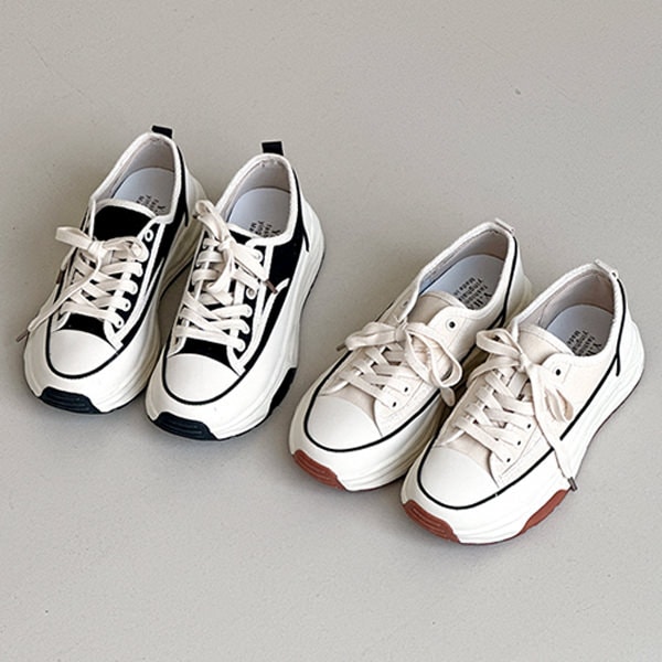 スニーカー 厚底 ウェッジソール ヒール キャップトゥ レディース 黒 アイボリー 安い スリッポン