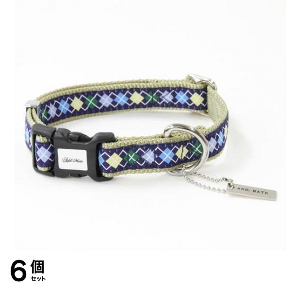 ペティオ アドメイト アーガイルカラー M 中型犬用首輪 ブルー 1本入 (A57112) 6個セット