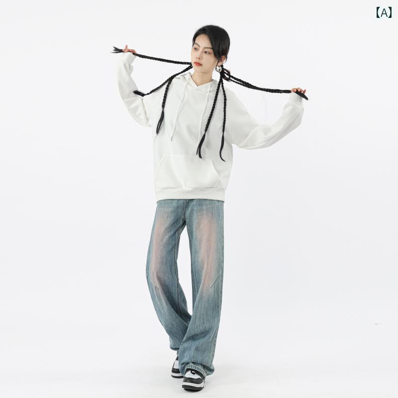 パーカー レディース シンプル ソリッドカラー フード付き スウェットシャツ 女性 春秋 カジュアル ヘビーウェイト 若々しい スリム トップス 5,165円