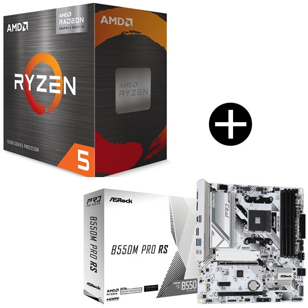 Ryzen 5 5600GT BOX With Wraith Stealth Cooler CPU + ASRock B550M Pro RS マザーボード セット