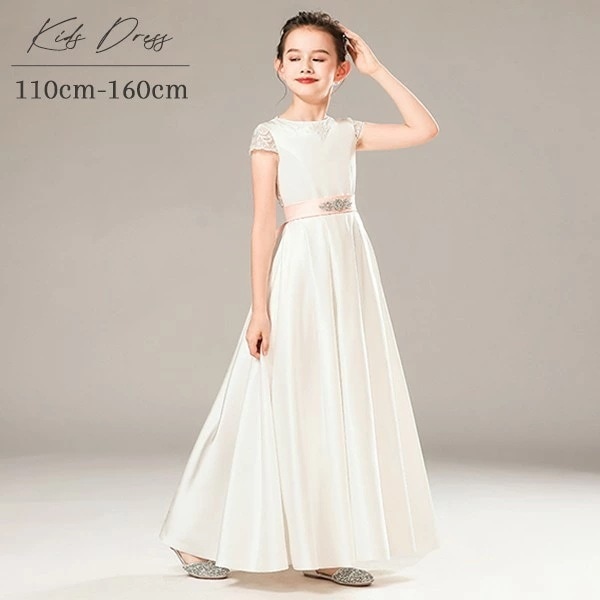 ドレス 子供 ピアノ 発表会 ピアノ発表会 中学生 ワンピース 女の子 ロングドレス 結婚式 ジュニア ピアノ発表会ドレス コンクール 袖付き パーティードレス イブニングドレス ロング キッズ ロン