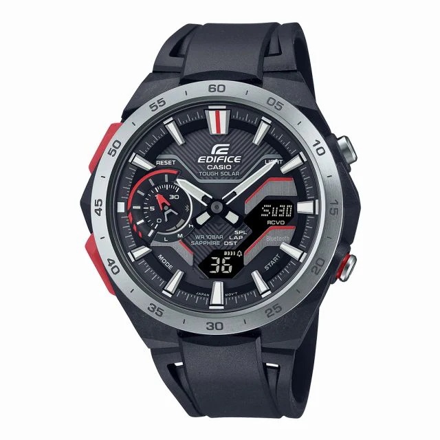 取寄品 正規品 CASIO腕時計 カシオ EDIFICE エディフィス アナデジ表示 アナログ&デジタル カレンダー 丸形 ECB-2200YP-1AJF メンズ腕時計