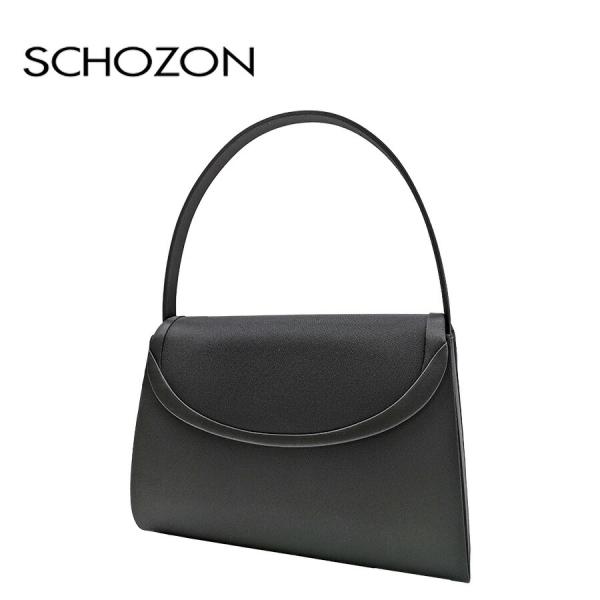 【SCHOZON】 11-2511 フォーマルバッグ ハンドバッグ 日本製 冠婚葬祭 老若男女 シンプル 上品 レディース かばん カバン 鞄 プレゼントギフト ブラック