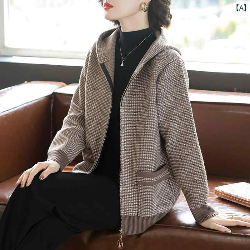 パーカー レディース カジュアル トップス カジュアル トップス 快適 普段着 マザー 韓国 ラクダ ファッション フード付き ジャケット 女性 春秋 ママ