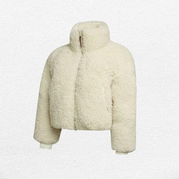 女性ライフスタイル フリース クロップド ダウン ジャケット SPHWCNDJ351WLBG