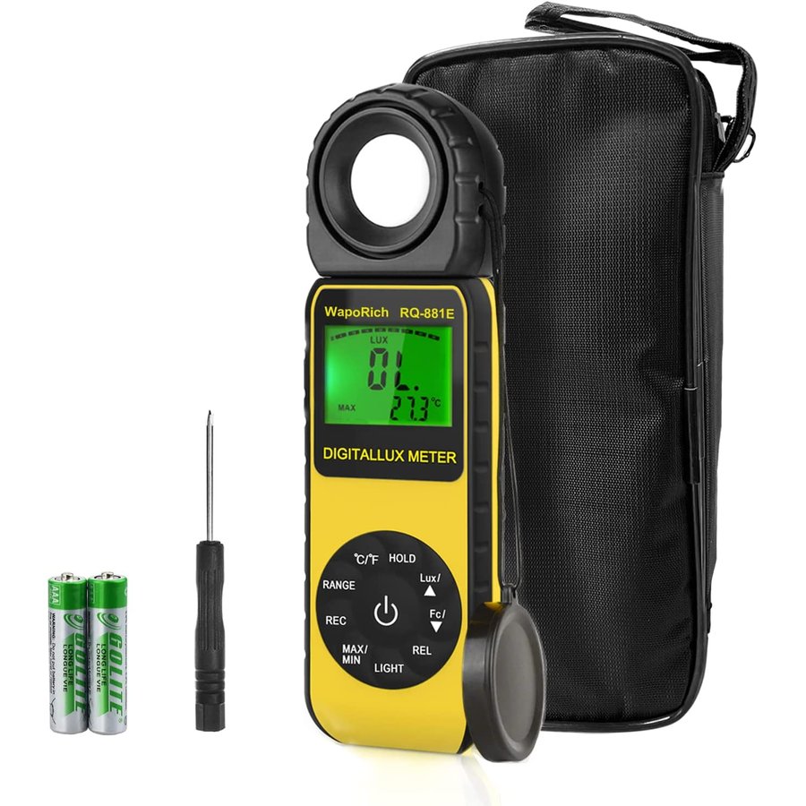 照度計 jis規格 光度計 最大読み取り値3999(1300,000Lux) 日本語説明書付 撮影植物栽培室内照明