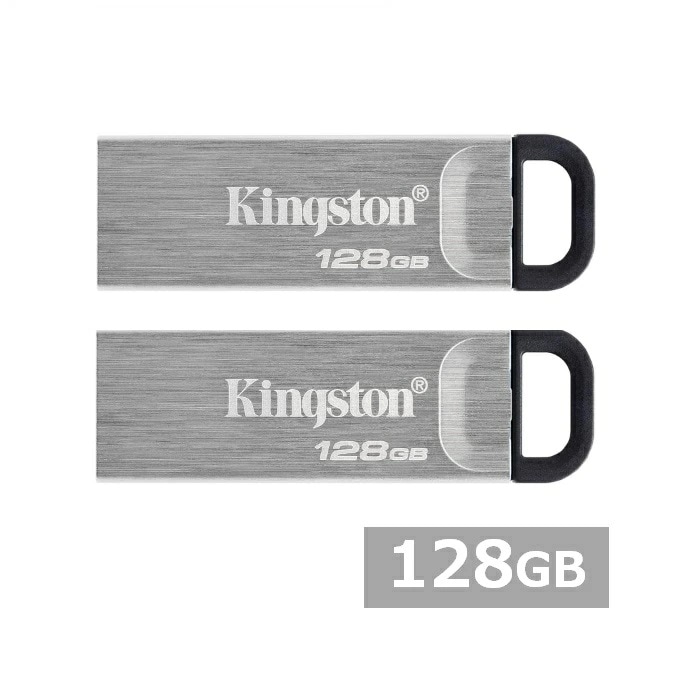 【2セット】 キングストン USBメモリ DTKN/128GB DataTraveler Kyson USB Flash Drive 128GB Kingston USB3.2 USBメモリー