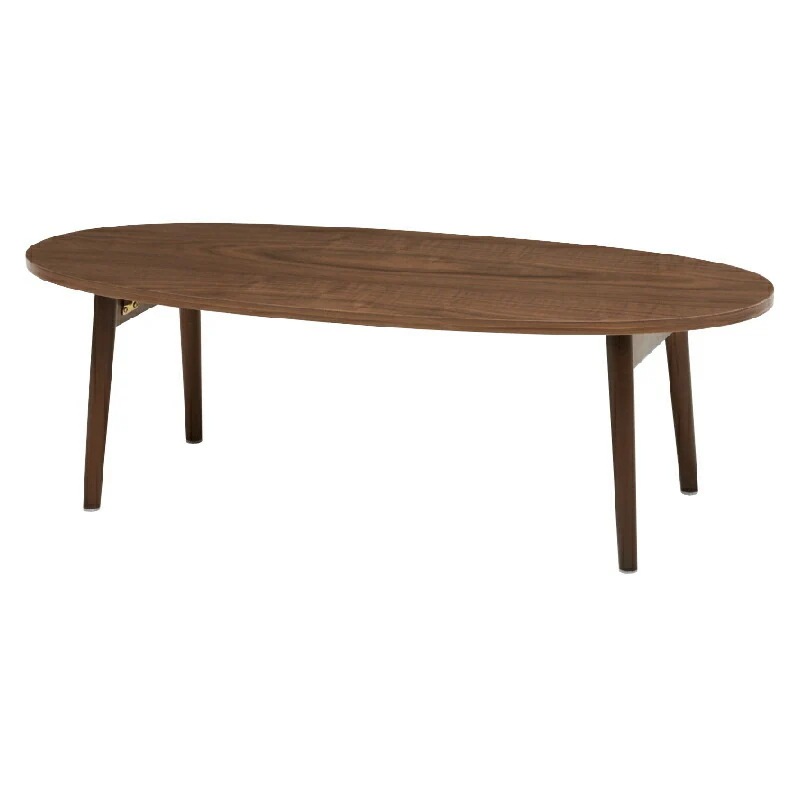 テーブル（ブラウン）　MT-6422BR天然木の木目を楽しむ折れ脚テーブル熱や傷に強いUV塗装仕上げ幅110ｃｍ 7,815円