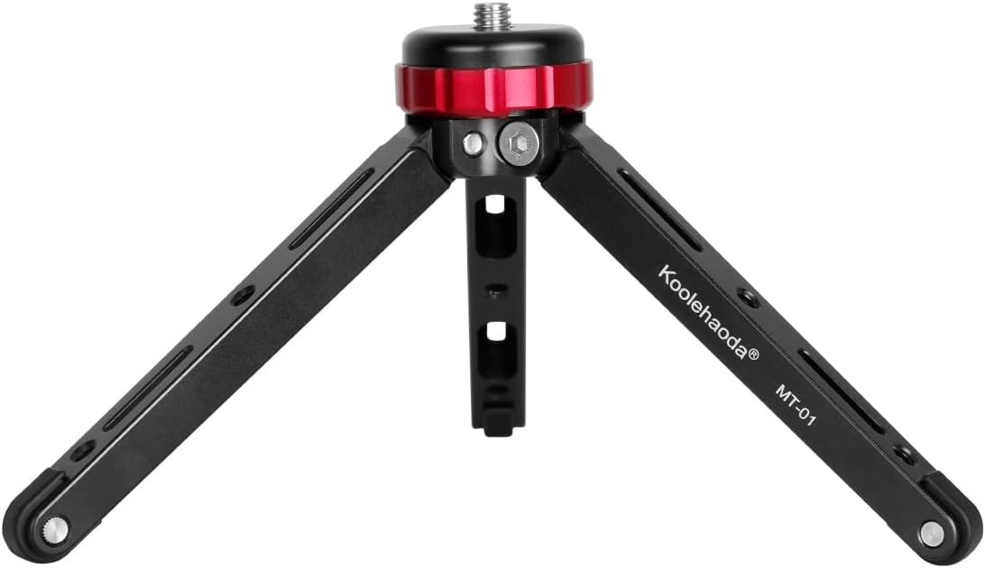 デスクトップミニ三脚卓上用1/4インチと3/8インチネジ対応一眼レフカメラ用最大荷重30kgCNC加工