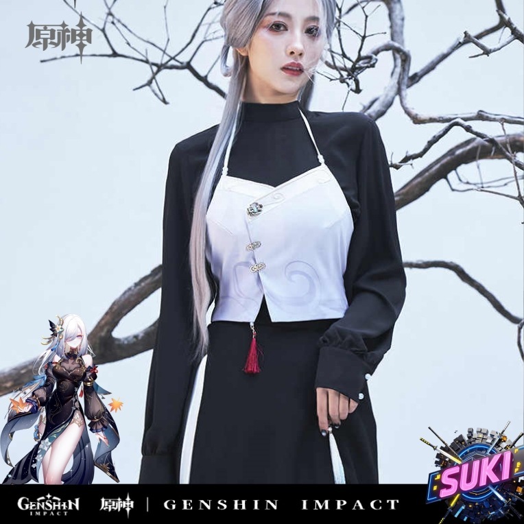 「タンクトップセット」【プロ品質を極める!】原神 グッズ / 申鶴 インプレッションシリーズ / Genshin Impact Shenhe 申鹤 げんしん コスプレ