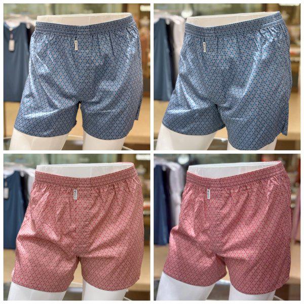男性 綿70番手 ひし形プリントトランクスSET (WMP5424 SET)