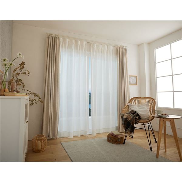 レースカーテン (リントネ 約100×176cm 1枚入 G1059) 洗える スミノエ 日本製 インテリア用品