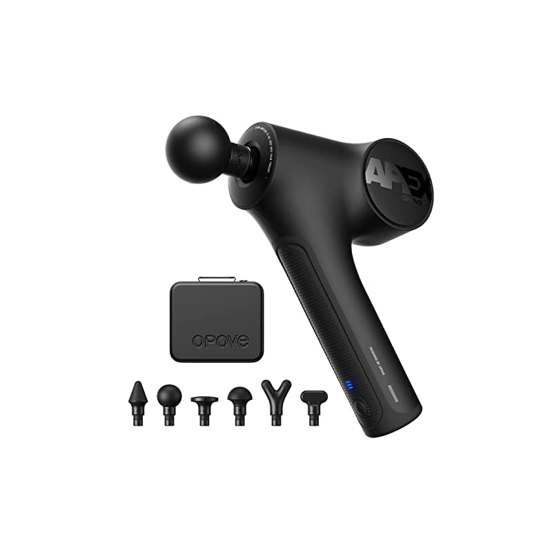 【即納】筋膜リリースガン 世界レベル 14.5mm振幅 最大約22kg耐圧 6種類アタッチメント トータルボディケア （ブラック）