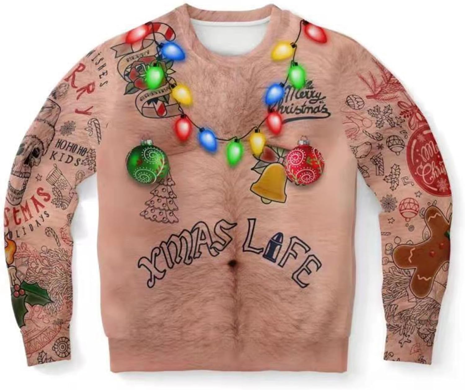 長袖 丸襟 2xs-6xl おもしろ おかしい メンズ パーカー 3Dプリント クリスマス プリント トレーナー スウェット 春秋冬服 快適 欧米風 透気 軽量 ファッション 男性 トレーニング 演劇