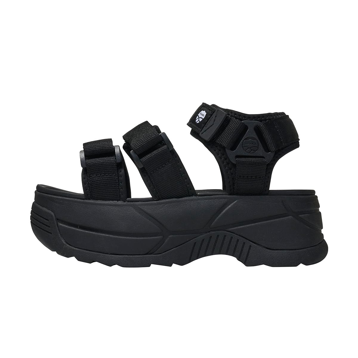 [シャカ] 厚底 スポーツ サンダル 歩きやすい レディース 外履き アウトドア ライブ フェス 旅行 スポサン ネオバンジー チャンキー All Black 00R-New 24.0 cm