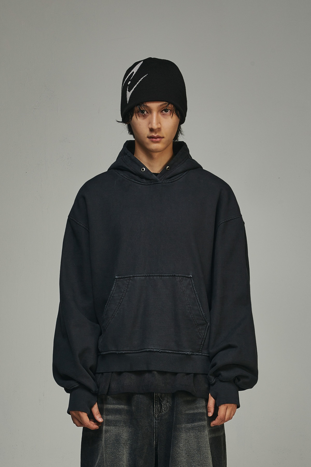 【BLR】 BLR VINTAGE GARMENT DYEING HOODIE BLACK 15,488円