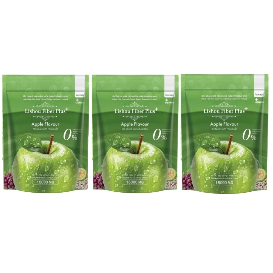 Lishou Fiber Plus 10 Sachets x 3 packs