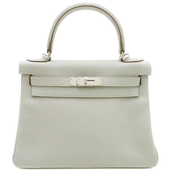 エルメス HERMES 2WAYバッグ ケリー28 内縫い トリヨンクレマンス パールグレー シルバー金具 C刻印 【箱】【中古】