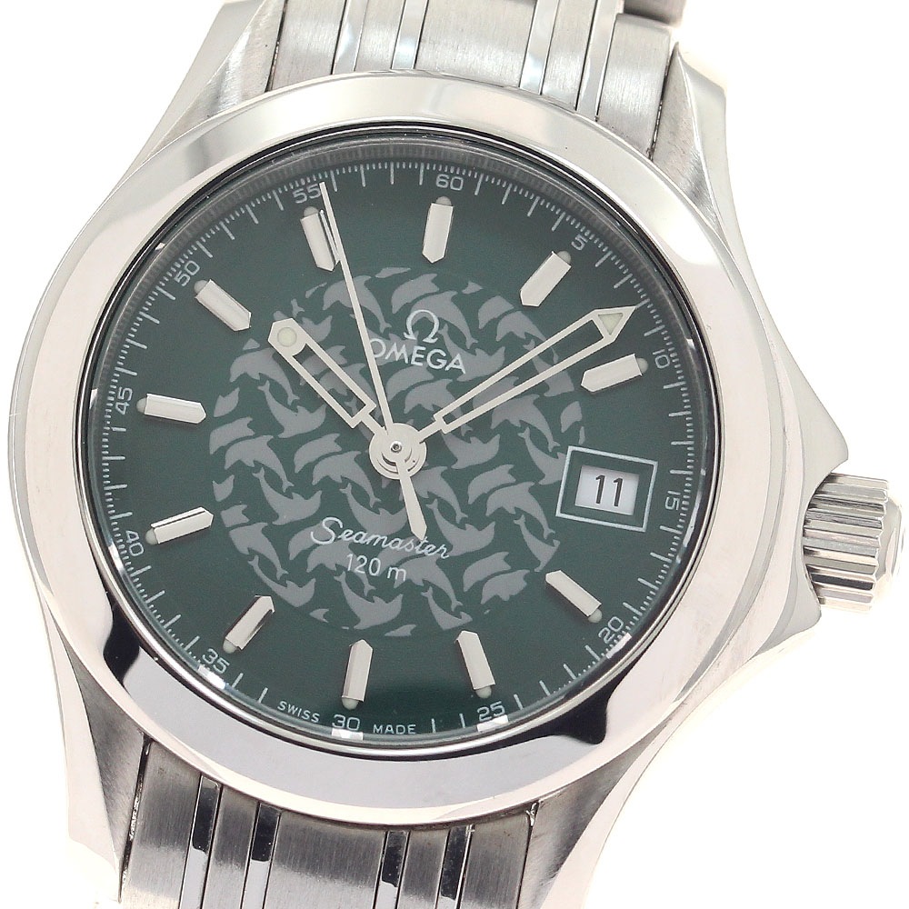 オメガ OMEGA 2586.70 シーマスター120 ジャックマイヨール1998 デイト クォーツ レディース 良品 _951141【中古】