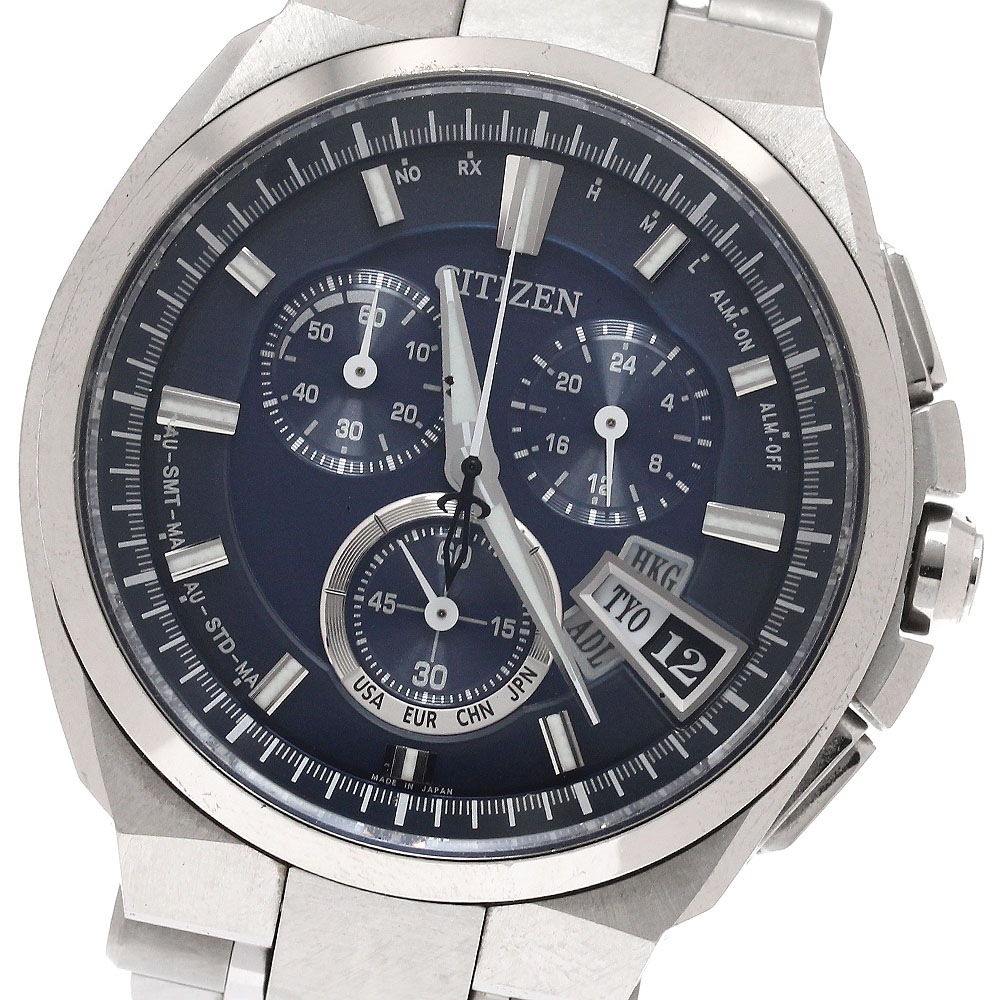 シチズン CITIZEN BY0040-51L/H610-T018050 アテッサ エコドライブ デイト ソーラー電波 メンズ 保証書付き_943086【中古】