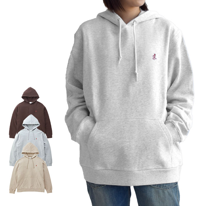 パーカー トップス ワンポイントフーディー スウェット シャツ メンズ レディース 長袖 春 秋 冬 コットン 綿 ブラウン グレー ベージュ M L XL G303-FT