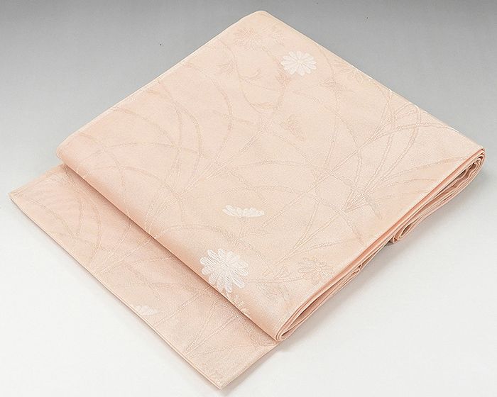 夏物 袋帯 正絹 菊模様 紗袋帯 リサイクル