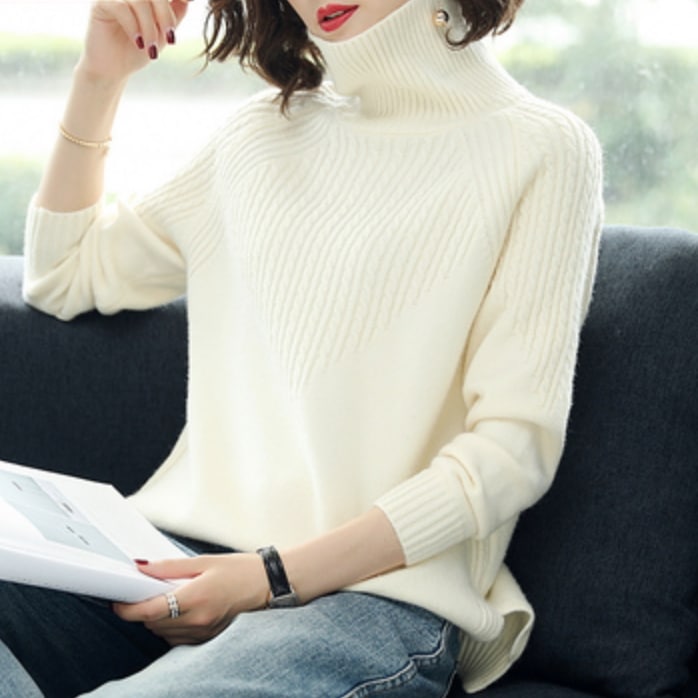 トップス デート カットソー ニットソー セーター 袖あり 長袖 大人可愛い きれいめ カジュアル 大人 上品 主役級 存在感 冬 10代 20代 30代 個性的 ホワイト キャメル ピンク レッド