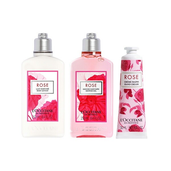 ローズ ボディミルク250ml ハンドクリーム30ml シャワージェル250ml 3点セット ギフトセット プレゼント 喜ばれるギフト