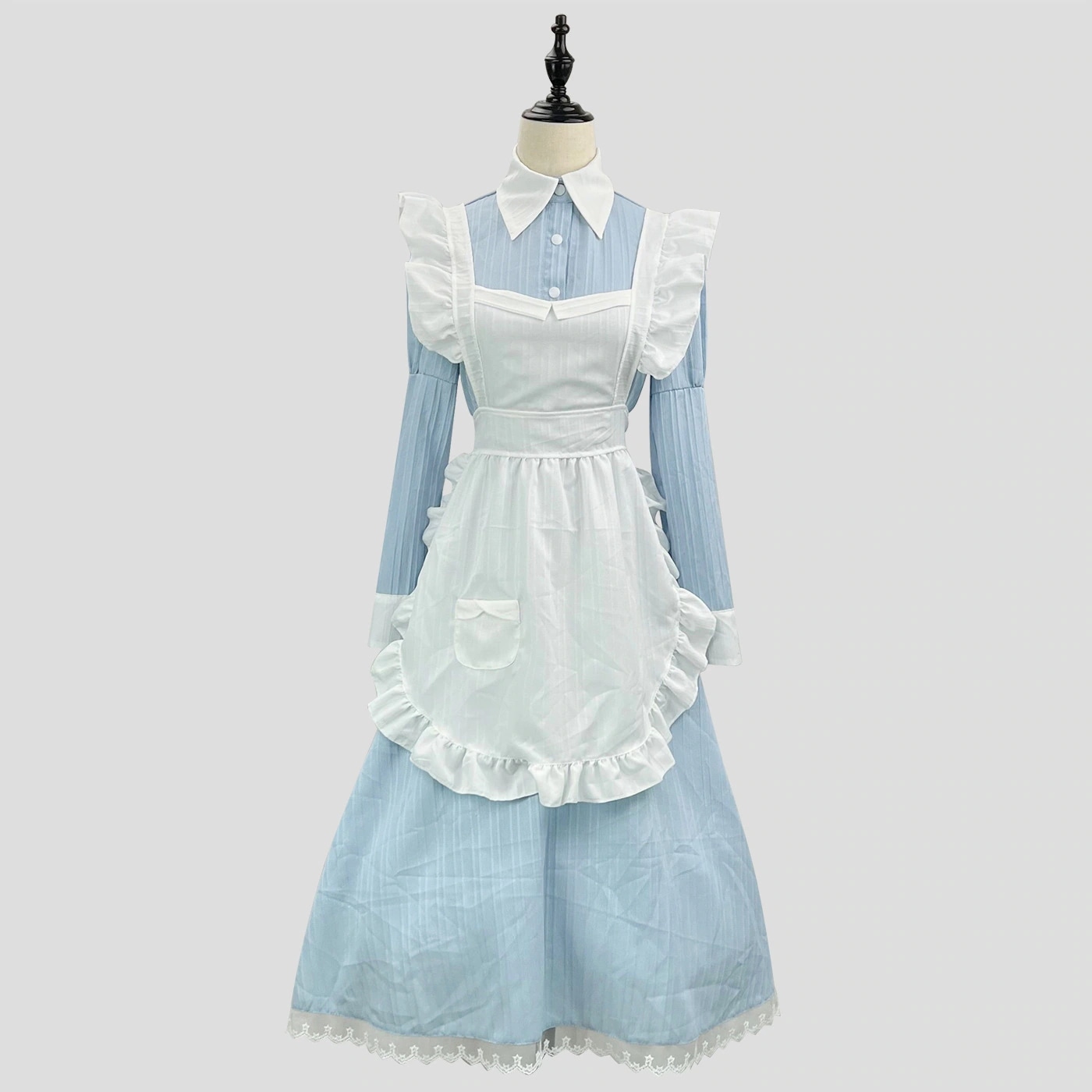 オリジナルの新しいスタイルの毎日の伝統的な英国のメイドのロングスカートのメイド服女装コスプレ日本の制服