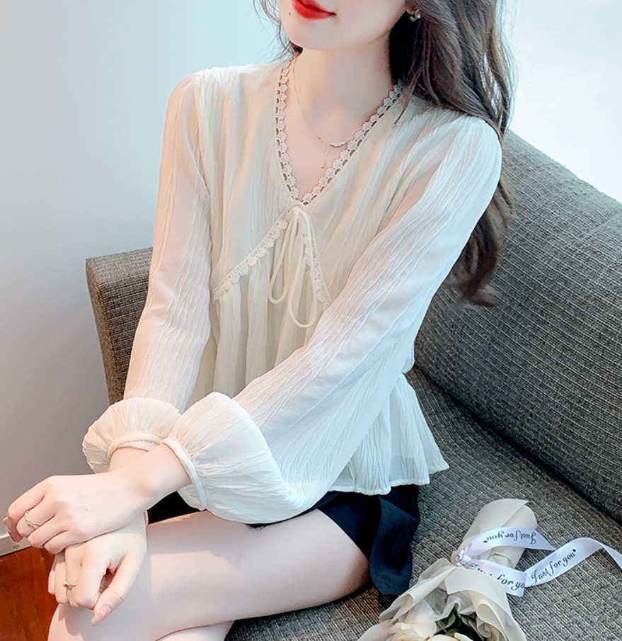 トップス デート モテアイテム カットソー シャツ ブラウス 無地 フリル コットン 大人可愛い きれいめ 上品 おしゃれ かっこいい 大人可愛い ラブリー キュート ガーリー クール モード系