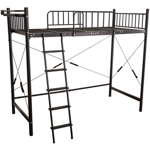 ホームテイスト HT70-129 ブラック 宮付きロフトベッド【S_Base -エスベ-ス-】 メーカー直送 22,896円