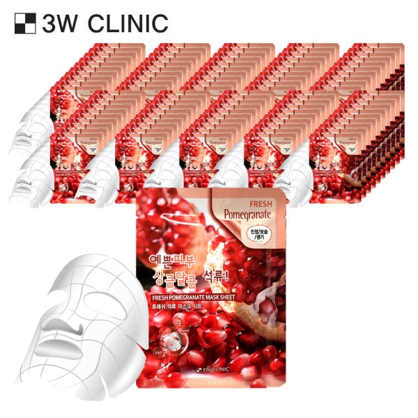 3W CLINIC フレッシュザクロマスクシート 100枚