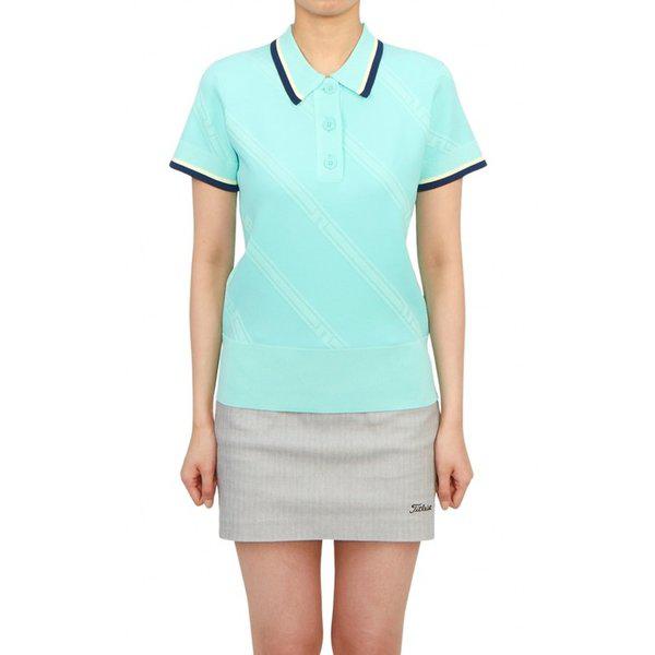 J.LINDEBERG ゴルフウェア 女性用カラー半袖ニット GWKW11504 O492