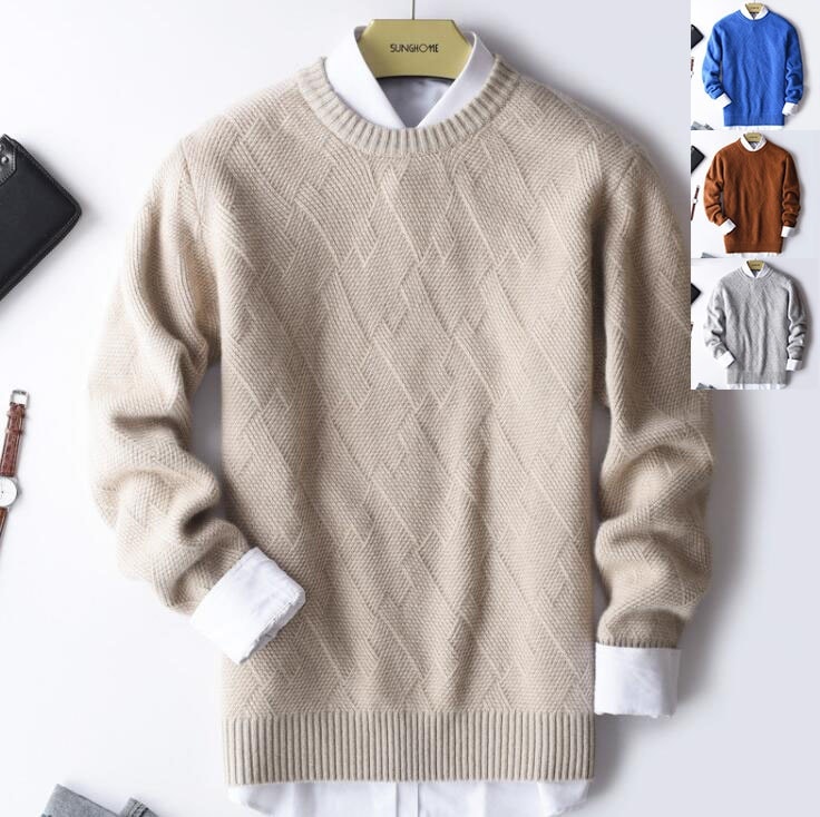 メンズ セーター ウールニット カシミヤ男性 トップス 男子ニットウエア ビジネス