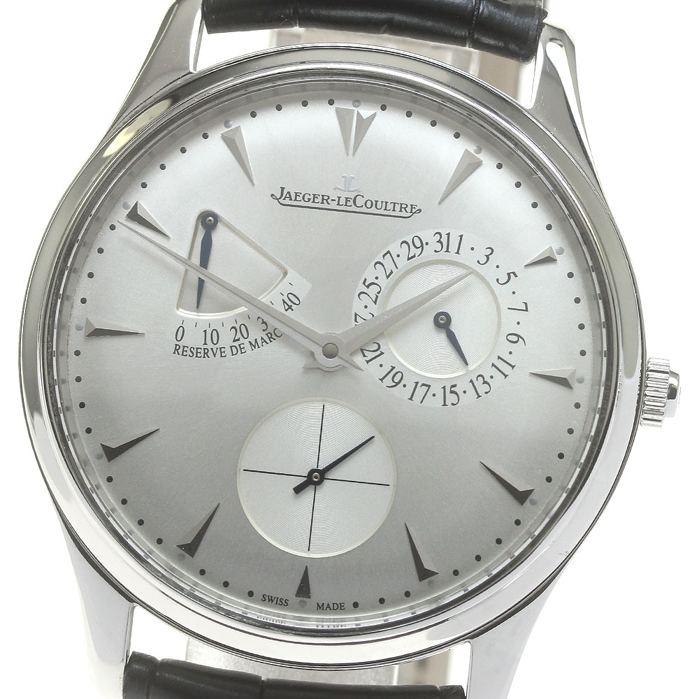 ジャガー・ルクルト JAEGER-LECOULTRE 176.8.38.S/Q1378420 マスターウルトラスリム パワーリザーブ 自動巻き メンズ 保証書付き_844741【中古】