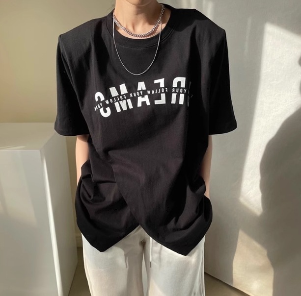 レディース トップス カットソー Tシャツ ミディアム 半袖 ラウンドネック アシンメトリー 切り替え ストリート 薄手 大人可愛い カジュアル おしゃれ かっこいい こなれ感 ラフ 個性的 クール