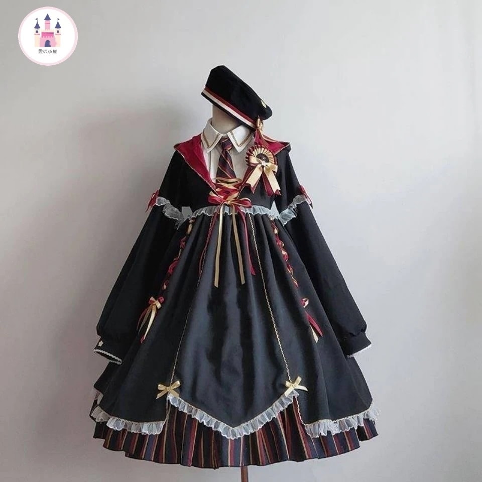 Hot!!!現品正規版魔法少女ロリータ魔女錬金術ダーク系ロリータワンピースセットop洋装