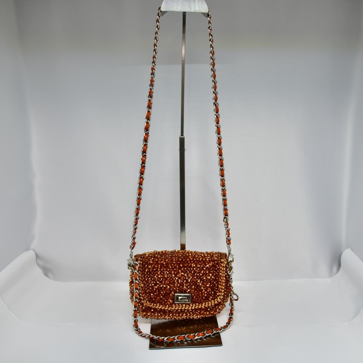 極美品 ショルダーバッグ ハンドバッグ ワイヤーバッグ レディース Gカード