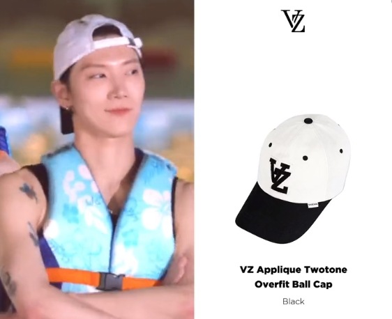 [THE NCT SHOW TEN 着用] VZ アプリケツートンオーバーフィットボールキャップブラック