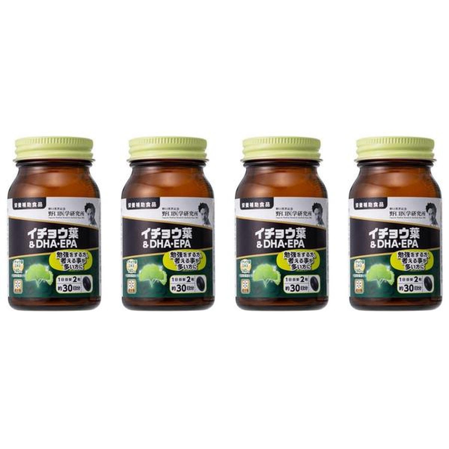 4個セット 野口医学研究所 イチョウ葉＆DHA・EPA 510mg×60粒 約30日分
