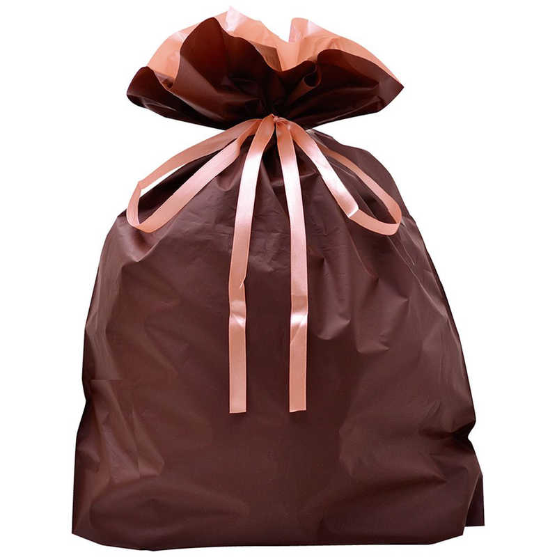 ササガワ　巾着袋 ブラウン 450×560＋120 50P　503661